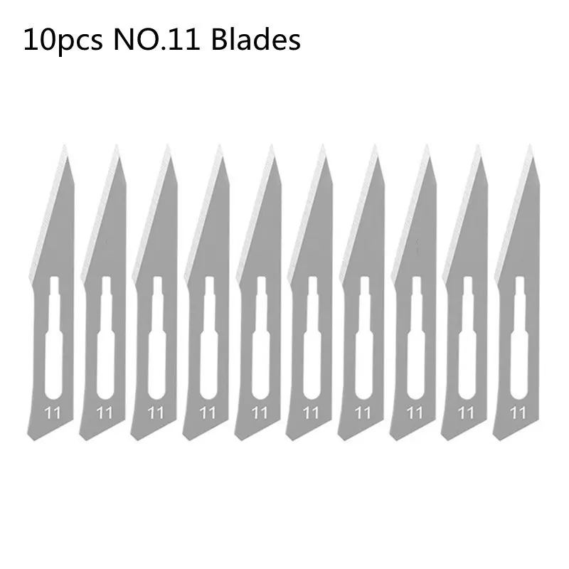 Metal Steel Carving Blades Surgical Tool DIY Paper Cutting Phone PCB Repair Craft Knife Non-Slip Scalpel Kit Set With box