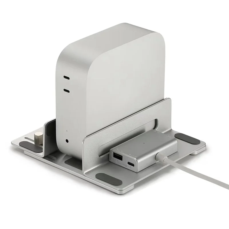 ABRS-Aluminum Alloy Base For Mac Mini M4 Pro Anti Slip Computer Multifunction Bracket Cooling Base