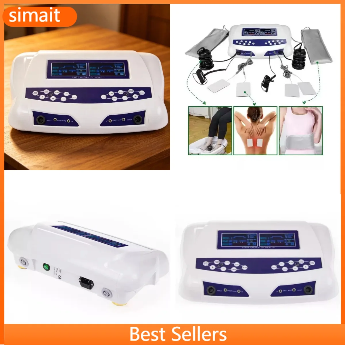 Professional Dual Ionic Foot Detox Spa Machine 8 Modes Pulse Massage FIR Belts Ion Cleanse Home Health Care