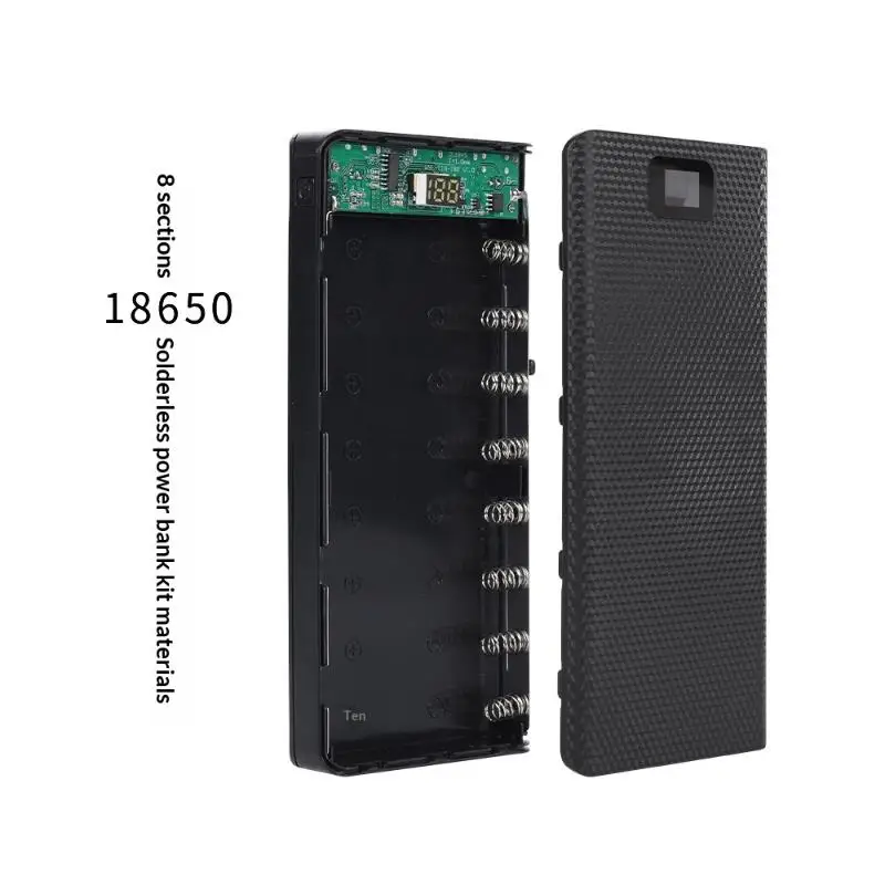 DIY 8*18650 Battery Power Bank Case Charge Storage Box 5V Dual USB Type C Battery Holder Box PD QC3.0 Fast Charge For Phone· view 3