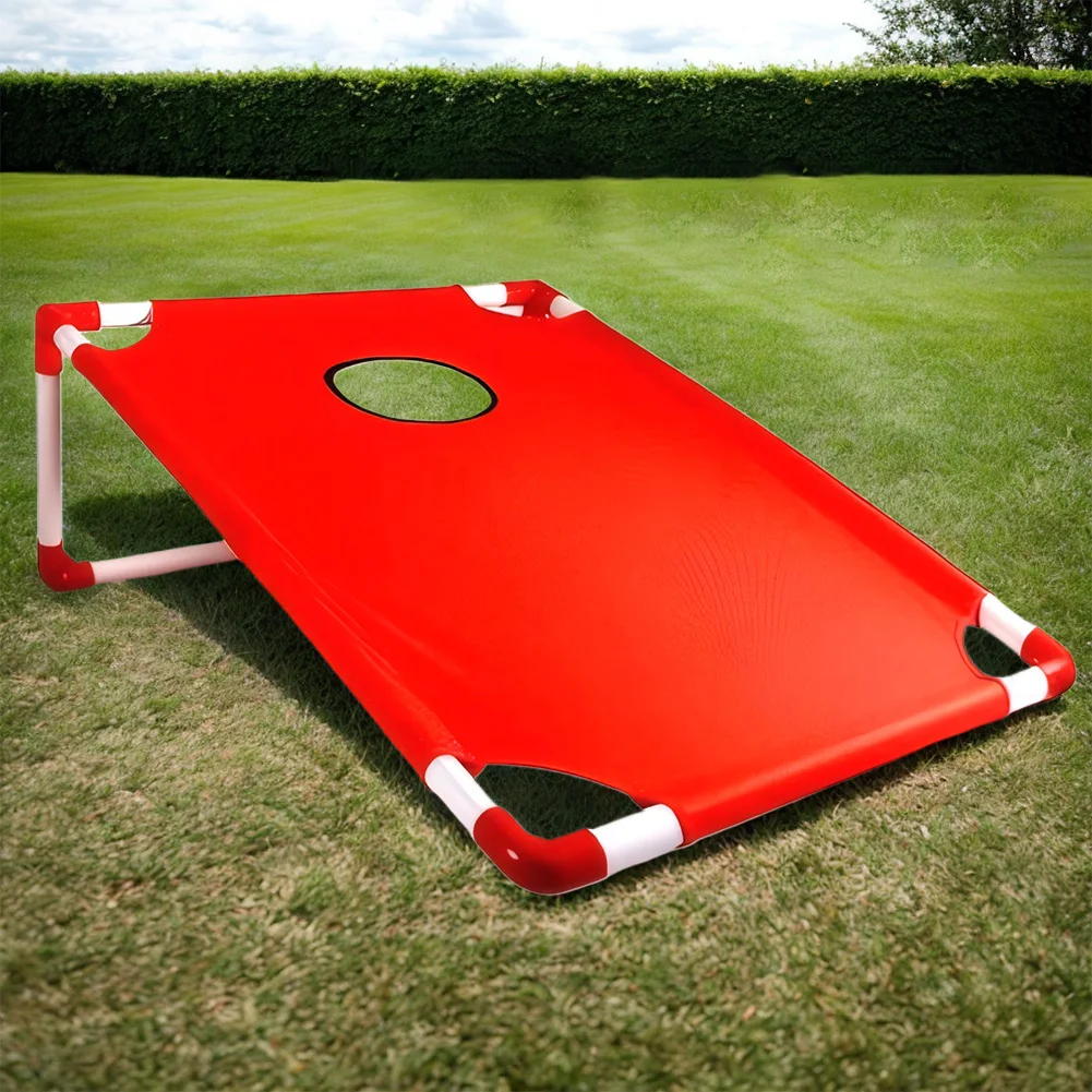 Corn Hole Game with 3 Red 3 Blue Bags Portable Cornhole Set for Kids Adults Family Outdoor Yard Beach BBQ Camping Lawn Game