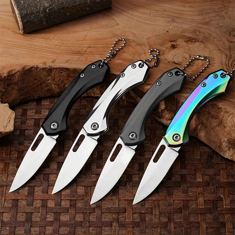 

4, multi-function sharp stainless steel unpack knife creative mini key chain pendant high hardness folding knife