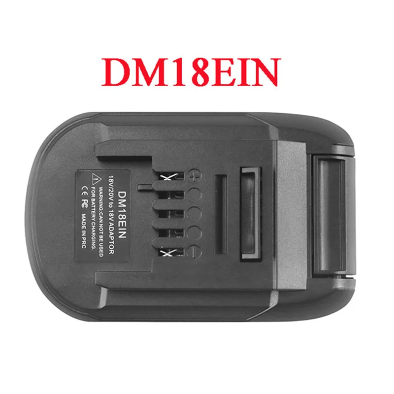 Adaptador convertidor de batería DM18EIN, cargador para DeWalt para batería de iones de litio de 18V y 20V, para herramienta de litio Einhell