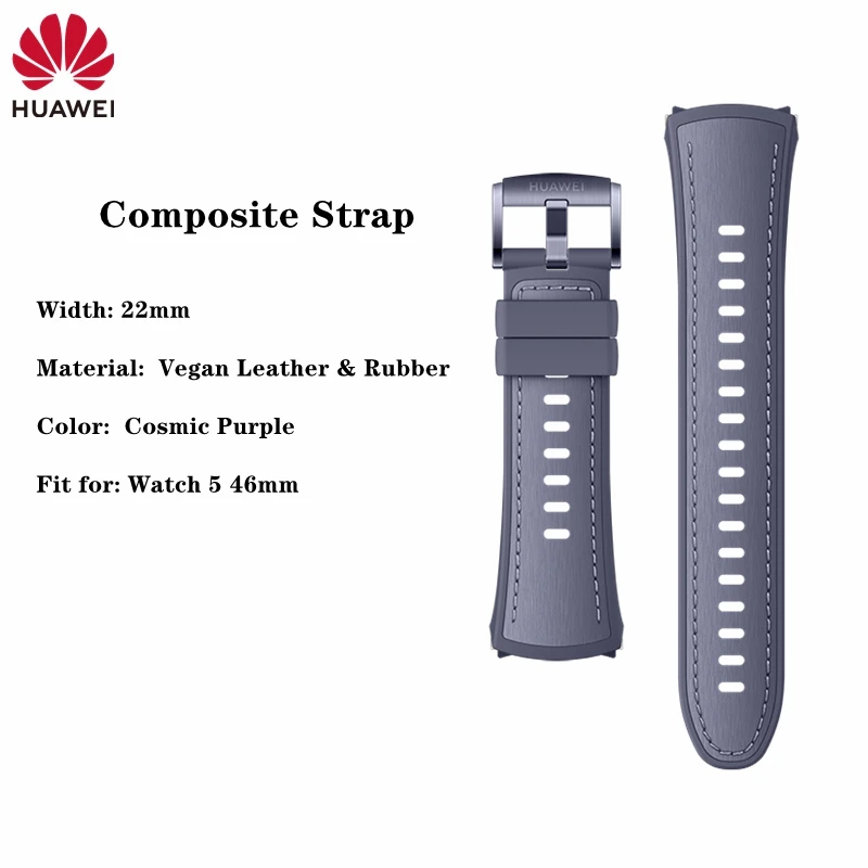 Original Huawei Watch 5 Vegan Leather Fluoroelastomer Composite