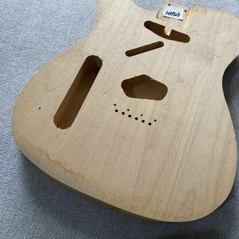 HB929  Left Hand Tele Electric Guitar Unfinished TL Guitar Body See Throu Standard Pickups No Paints for DIY