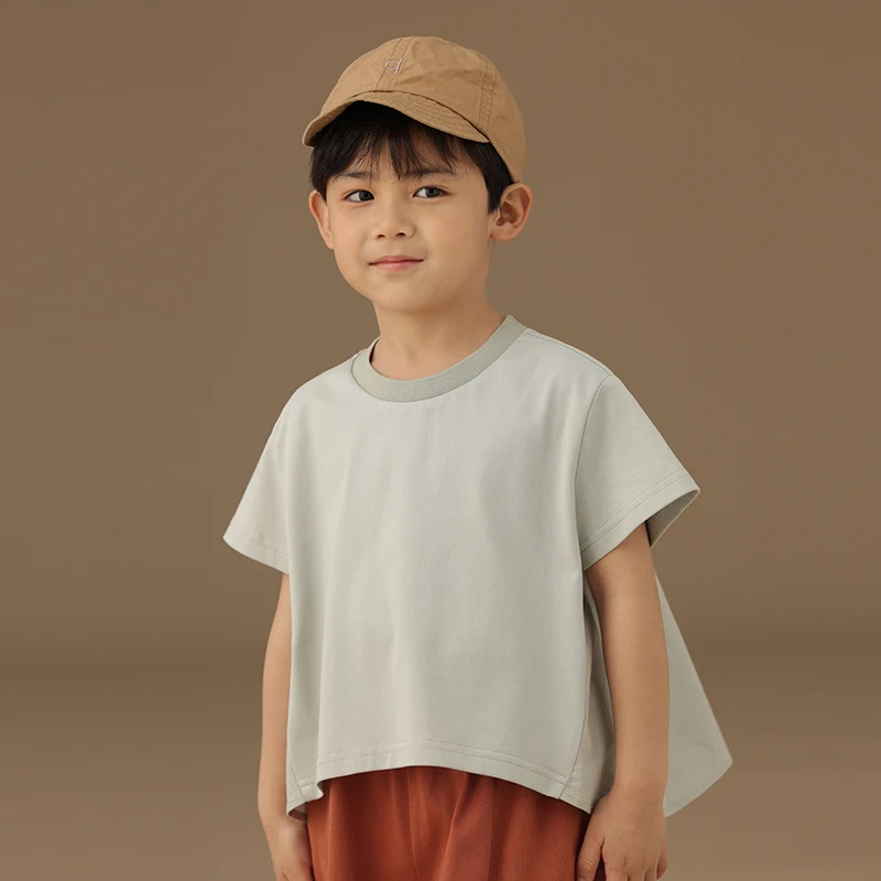 children's clothing girls clothes children's short-sleeved T-shirt 2024 new casual loose boys and girls summer tops stylish