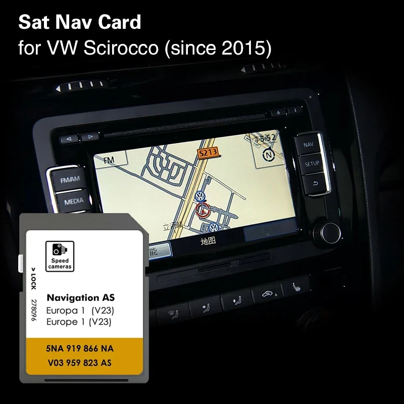 vwシロッコ6r（2009-2017）用-as-v23-サットナビ-最新地図-gps-sdカード-32gb