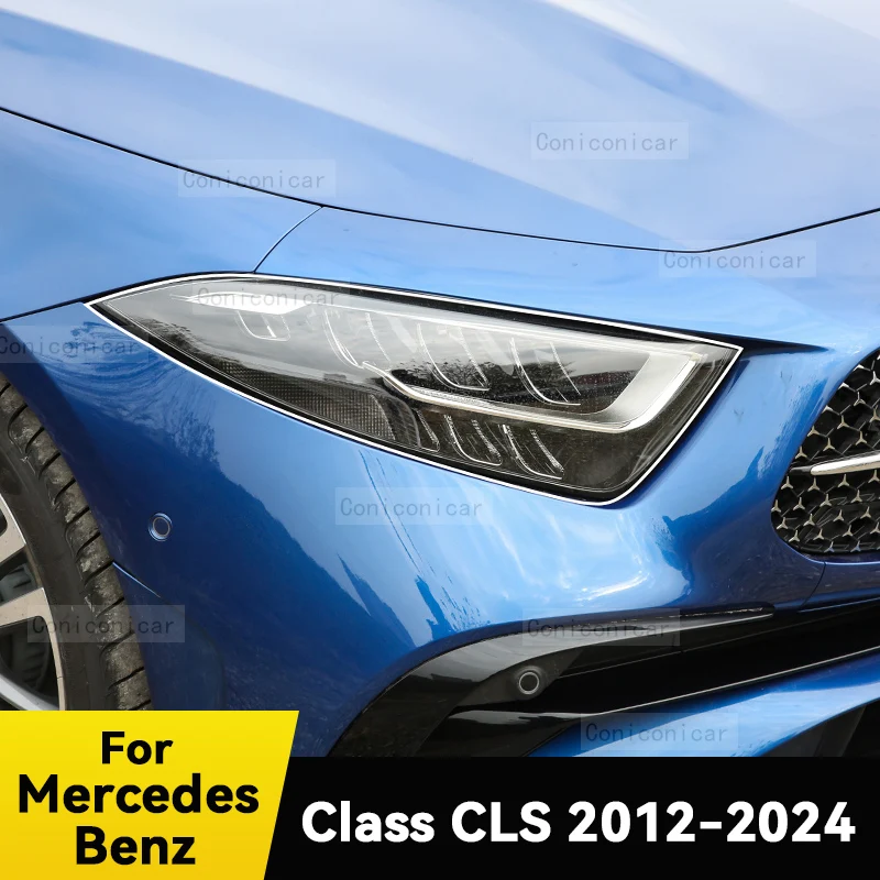 

Для Mercedes Benz CLS Class 2012-2024 автомобильные фары защитная пленка передний светильник прозрачный ТПУ против царапин фары