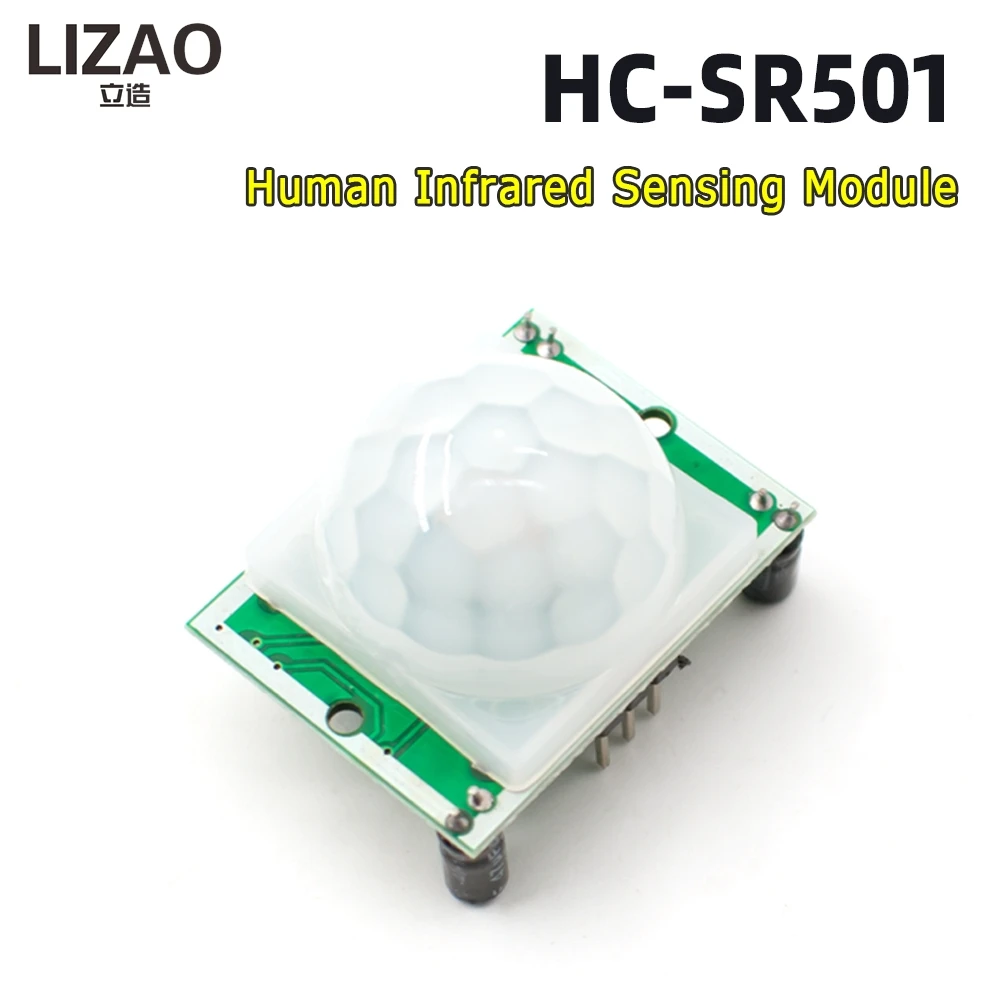 Инфракрасный датчик движения LIZAO HC-SR501 PIR, регулируемый ИК-пироэлектрический детектор для Arduino, для умных проектов DIY Инфракрасный датчик движения LIZAO HC-SR501 PIR, регулируемый ИК-пироэлектрический детектор для Arduino, для умных проектов DIY