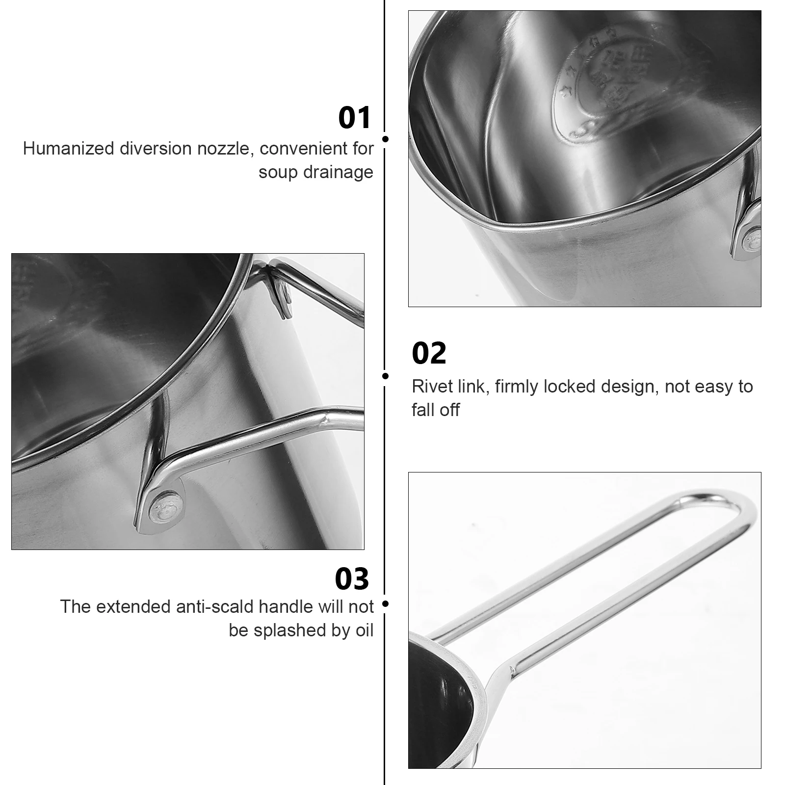 

Multifunctional Fryer Stainless Steel Frying Pot Mini Deep Fryer 304 Grade Thick Body Oil Filter Basket Set Tools