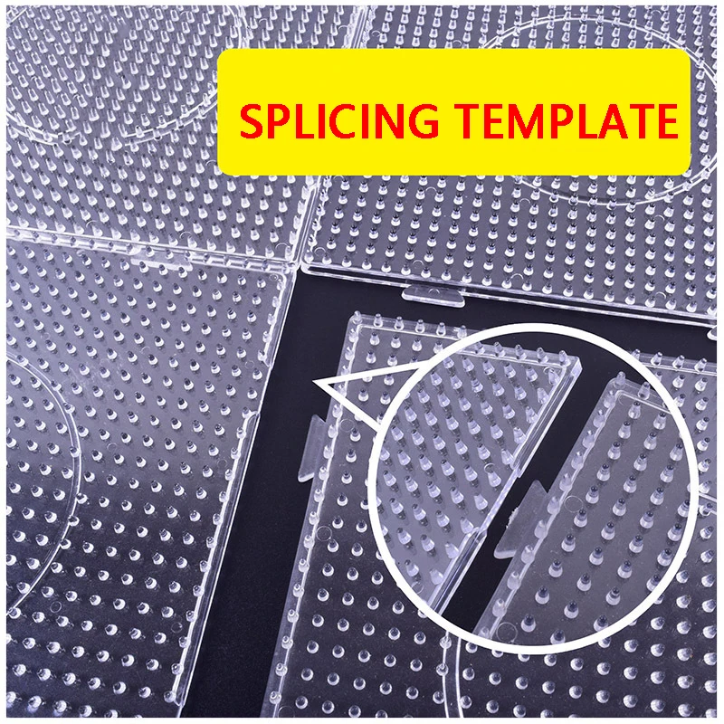 4 Stück 2,6mm/5mm Sicherungs perlen transparent extra große quadratische Steck bretter Bügel perlen Bretter DIY Material Vorlage Schmelz perlen Pegb