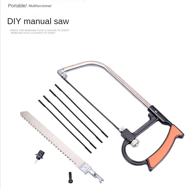 8 In 1 DIY Magic Saw Hacksaw Model Saw Hand Saw Hacksaw Frame Mini Handsaw Set Manganese Alloy Steel Saw Blade