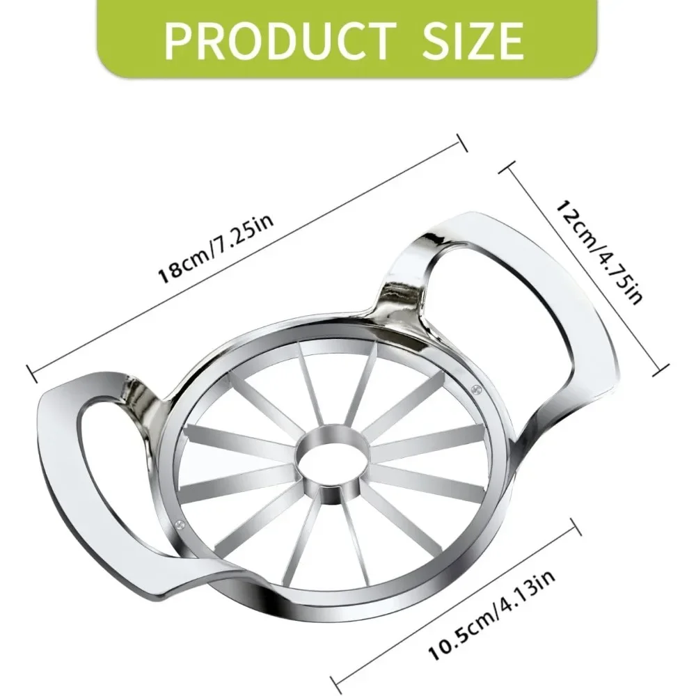 12-Blade Extra Large Apple Cutter Slicer,Stainless Steel Ultra-Sharp Fruit Corer Slicer Tools Kitchen Accessories