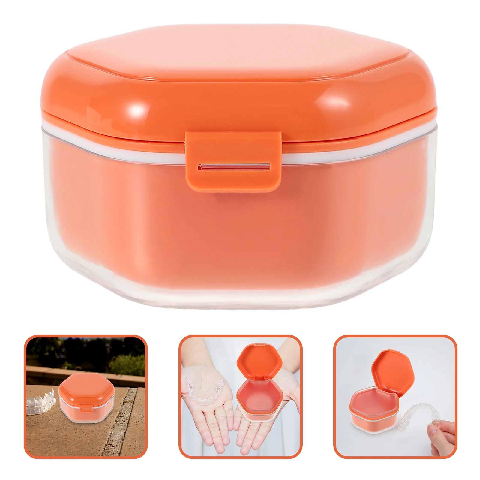 

Plastic Retainer Storage Box Portable Teeth Braces Holder Multifunctional Aligner Cleaning Case Durable Mouth Braces