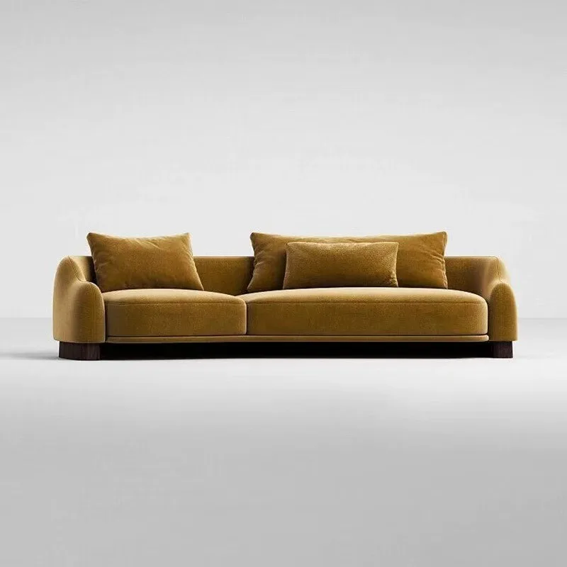

Curved sofa living room modern simple Internet celebrity Italian medieval fabric sofa