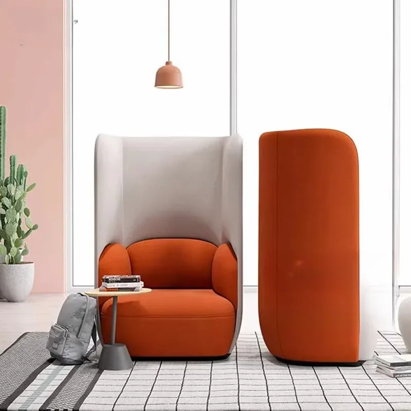 Simple special-shaped modern high-back single sofa chair, privately surrounded by super high leisure lounge sofa chair
