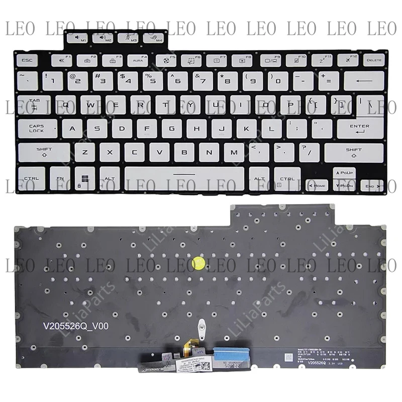 AA  Laptop US Backlit Keyboard For ASUS Rog Zephyrus G14 GA402RK GA402RJ White