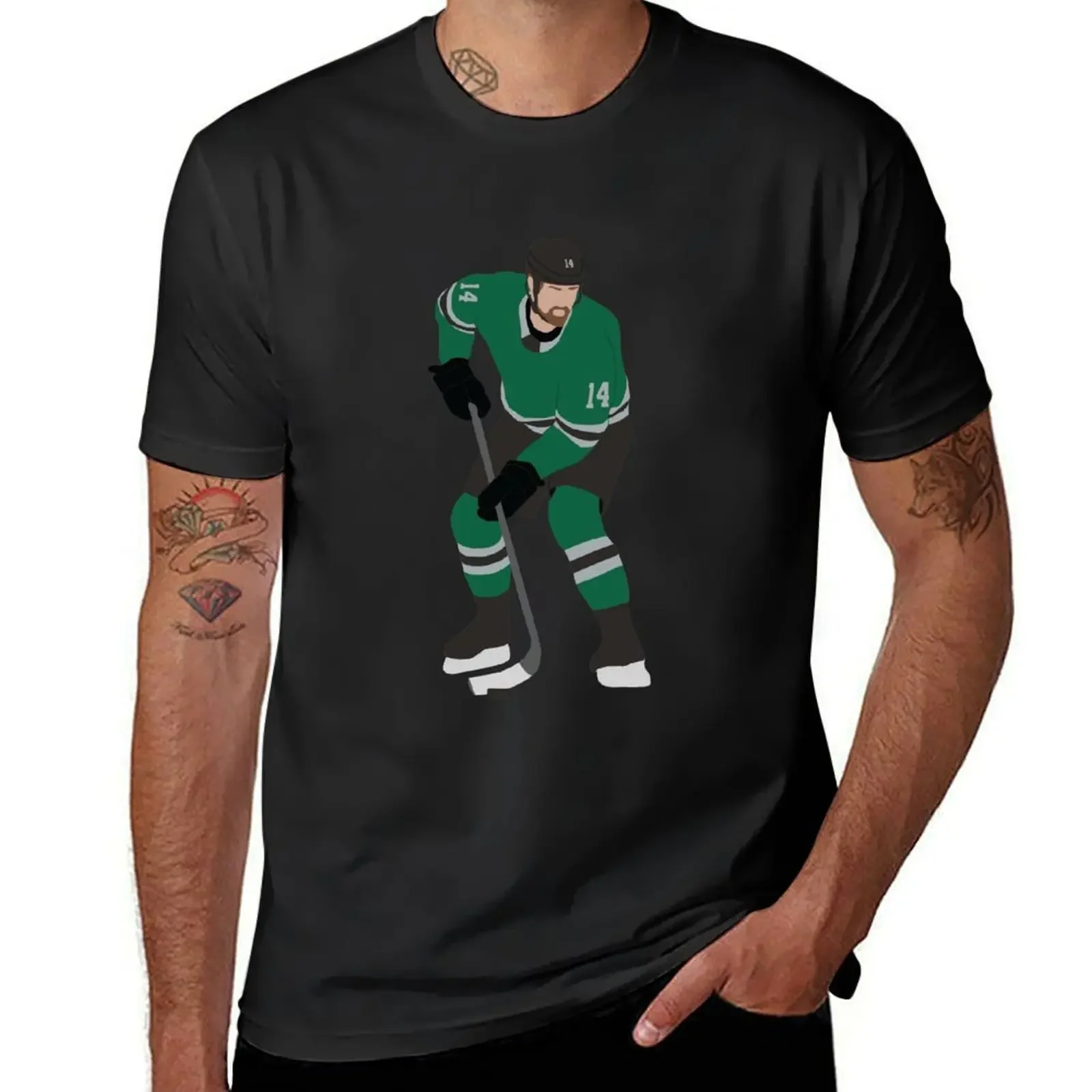 

Jamie Benn T-Shirt sports fans summer top oversized graphic tee mens t shirts