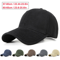 57-65CM Large Size Baseball Cap Men Women Solid Color Dad Hat Visor Casual Outdoor Sunscreen Cap Travel Trucker Caps Adjustable