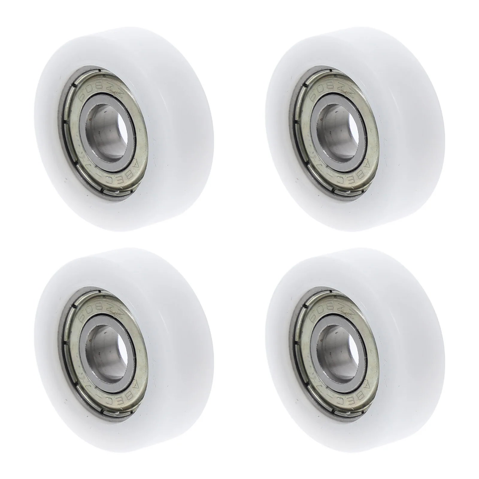 

4Pcs Sliding Door Window Track Pulley Nylon Coated Bearing Wheel Smooth Roll Durable for Cabinet Garage Drawer Door Hardware