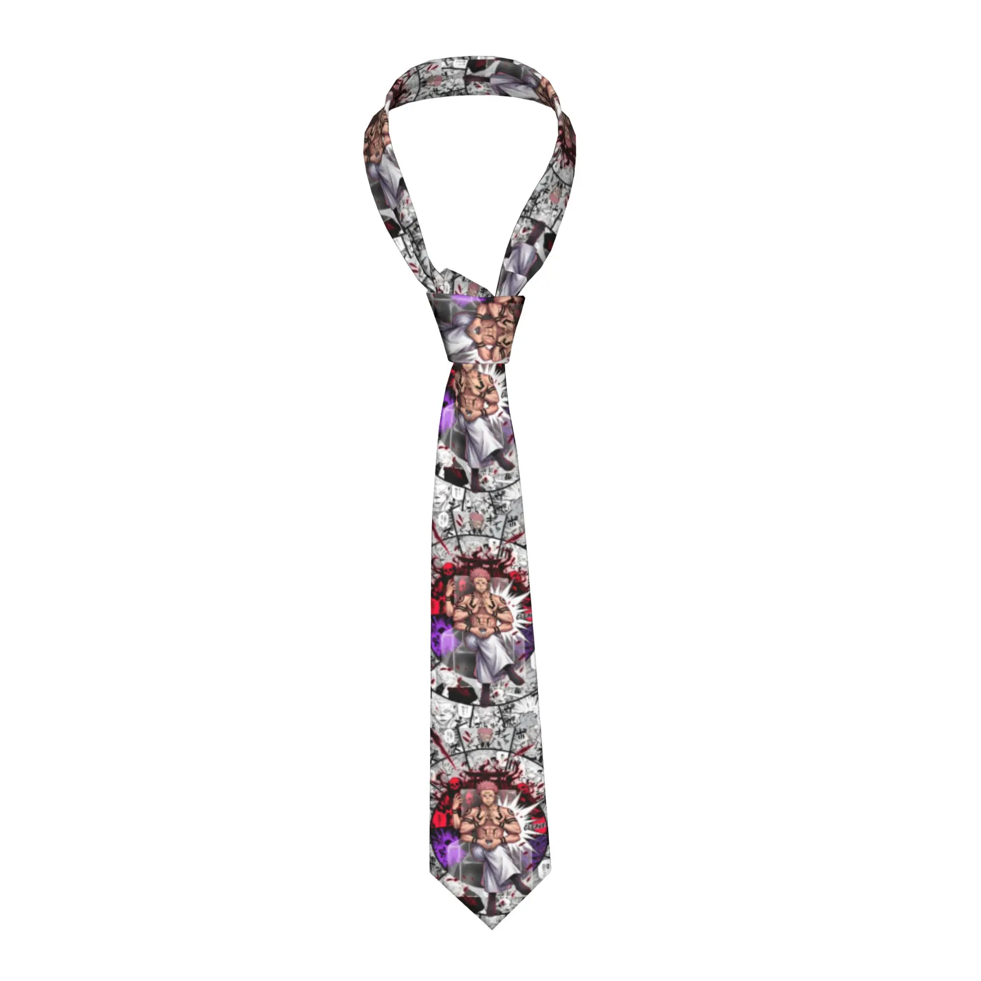 

Fashion J-Jujutsus K-Kaisens Neck Ties for Wedding Custom Mens Harajuku Comic Anime Necktie