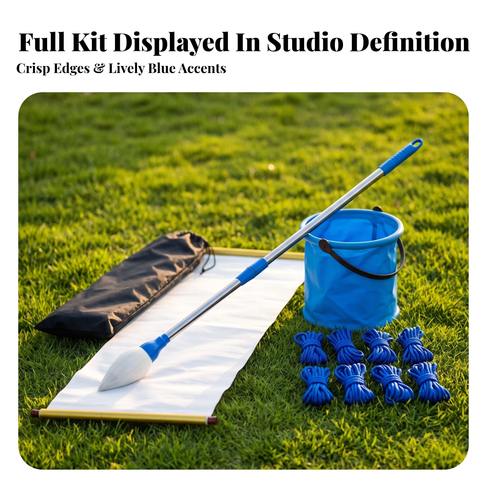 Game Prop Portable Water Writing Cloth with Telescopic Pen Team Building Game for Coaches, Outdoor Games, Family Events