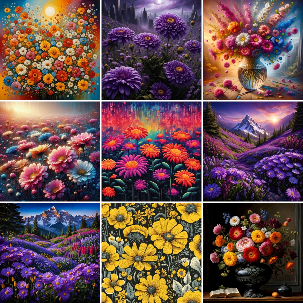 Flowers Gerbera Paintings By Numbers 20x30 Acrylic Paint Craft Kit For Adults Home Decor Mother's Gift Free Shipping 2023 HOT