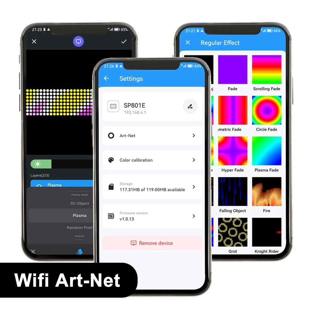 Wifi Art-Net SP801E Magic Wireless Custom Led Controller iOS Android For Matrix Panel Module WS2812B WS2811 Light Strip DC5-24V