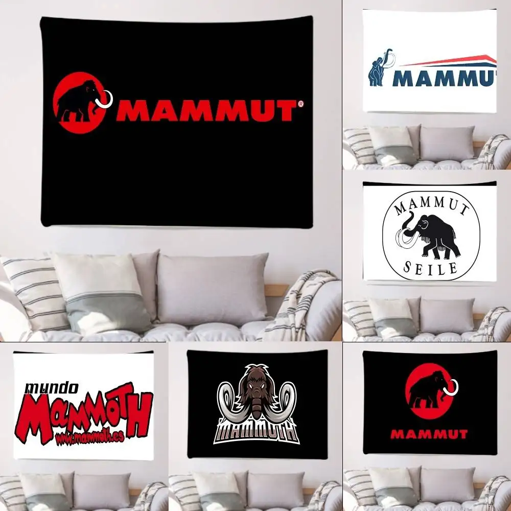 M_MAMMUTS-Logo Flags Home Decor Tapestries Banners Background Decorations Children's Banners Holiday Decorations Backdrops