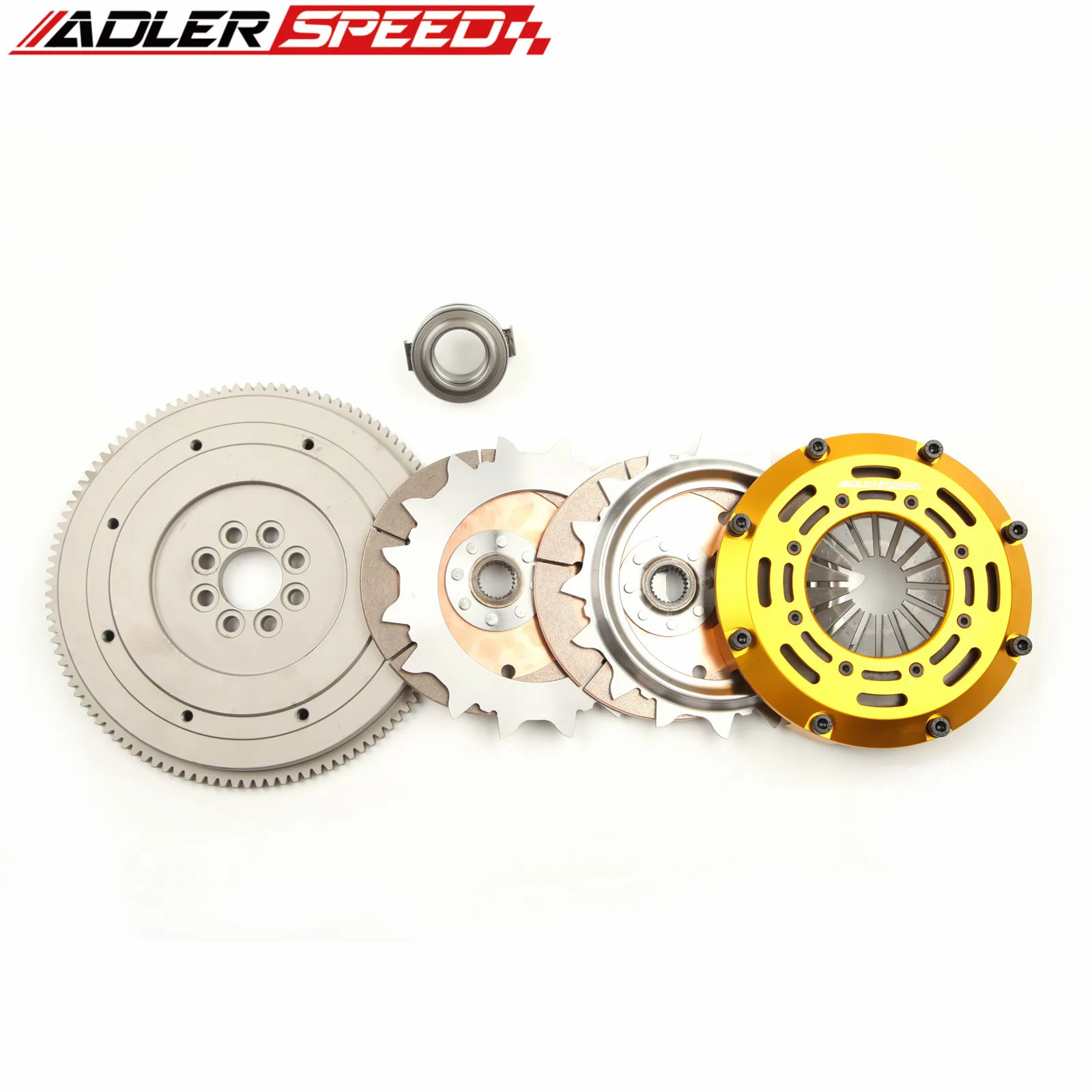 ADLERSPEED RACING CLUTCH TWIN DISC KIT FOR 1989-1998 NISSAN 240SX 2.0L TURBO