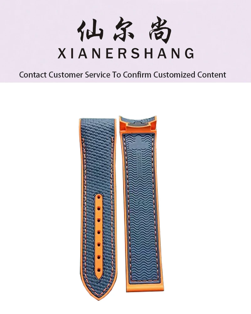 

XIANERSHANG Custom O-MEGA SEAMASTER 600 Original Watchbands 22MM×20MM 21MM×20MM Curved Interface Nylon Strap Fluororubber Belt