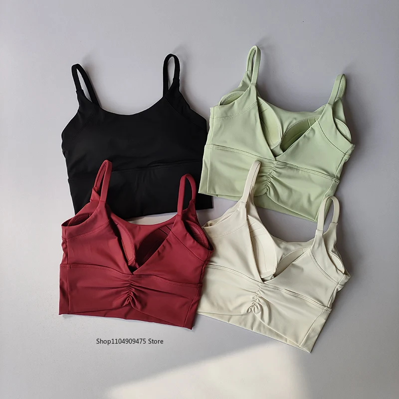High-intensity Integrated Sports Underwear Gathering Shock-proof Yoga Bra Breathable Zipped Breasts Running Fitness Suit Vest