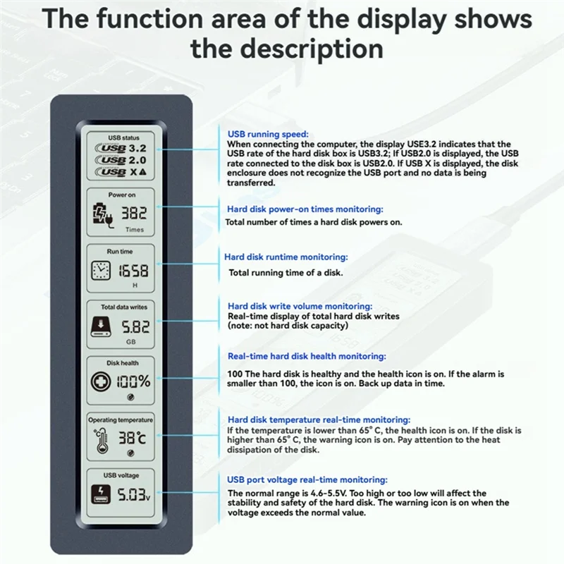 

A95Q-SSD Enclosure M.2 SSD Enclosure M.2 SATA SSD Enclosure SSD Enclosure Withdisplay Screen