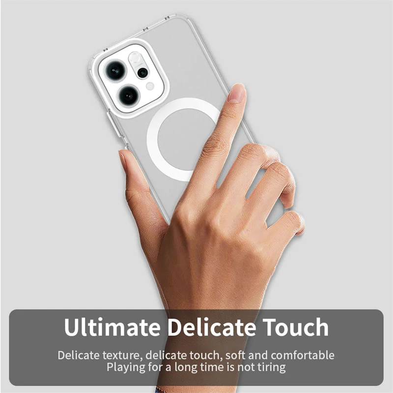 Magnetic Matte For Oppo Reno14 Case Wireless Charge Phone Case For Oppo Reno14 5G Case чехол Funda Back Cover For Oppo Reno14