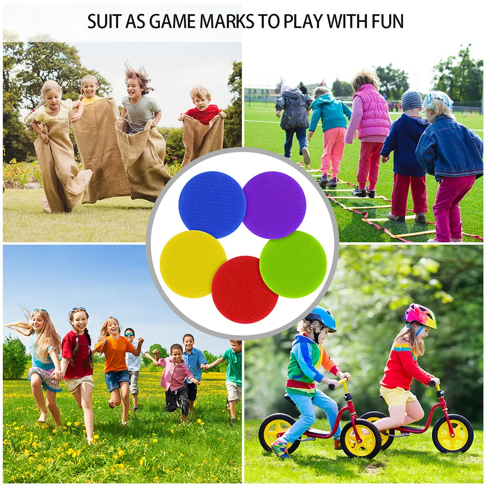 30Pcs Carpet Markers Colorful Nylon Round Stickers for Family Classroom Game Teaching Training Sticker for Teaching