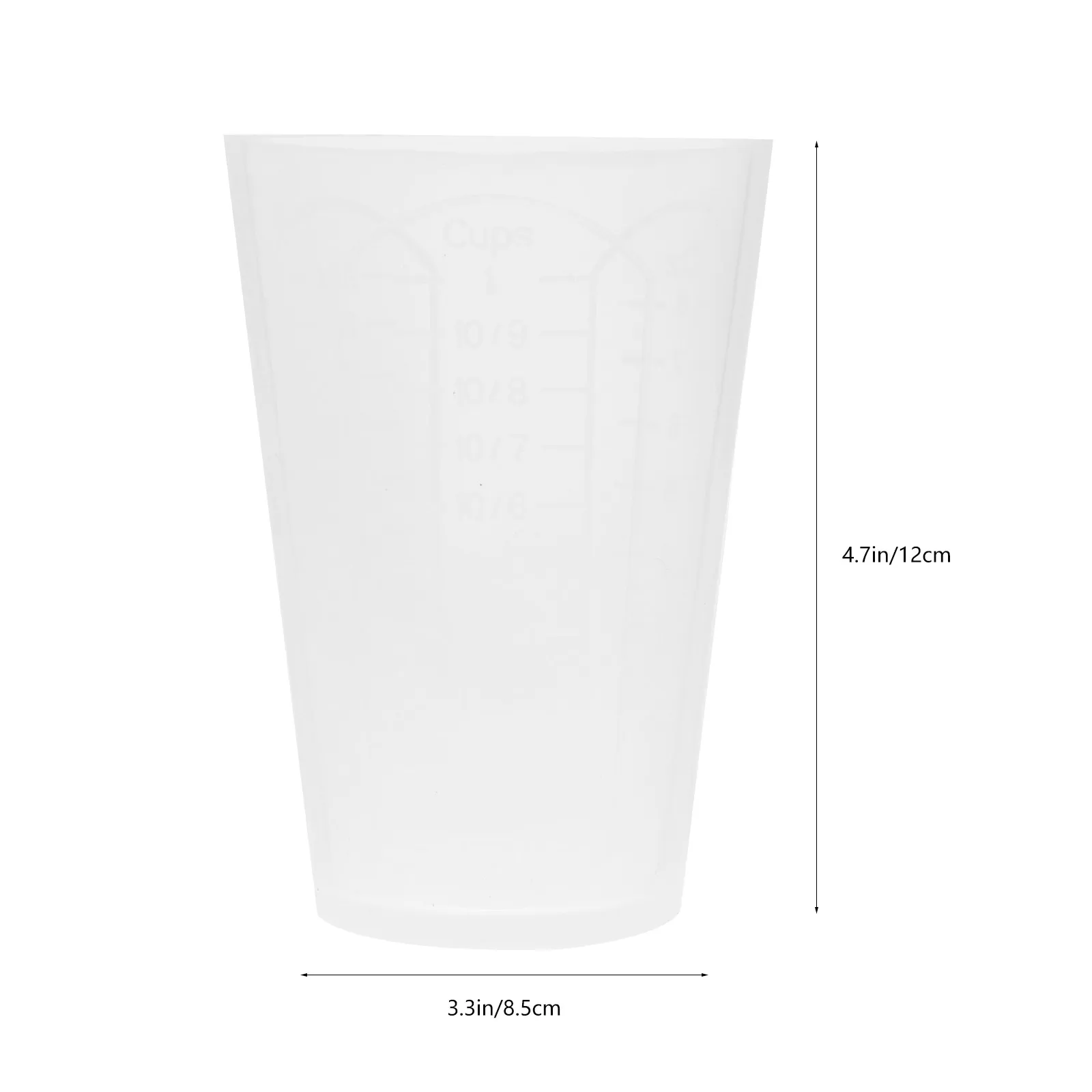 Silicone Measuring Cup Triangle Graduated Design Ideal for DIY Epoxy Glue Waxing Art Craft Casting Mold Nonstick