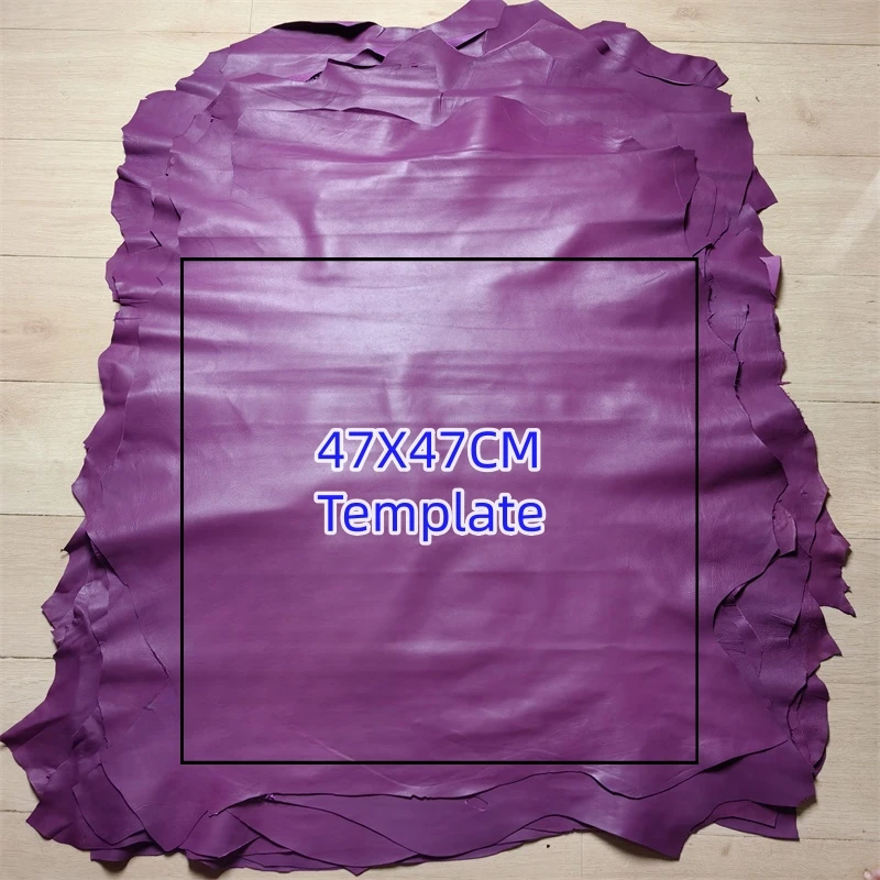 0.5mm Purple-Red Sheepskin. First Layer Leather. Real Leather Fabric. Handmade DIY For Clothes. A leather Skirt. Whole Sheepskin