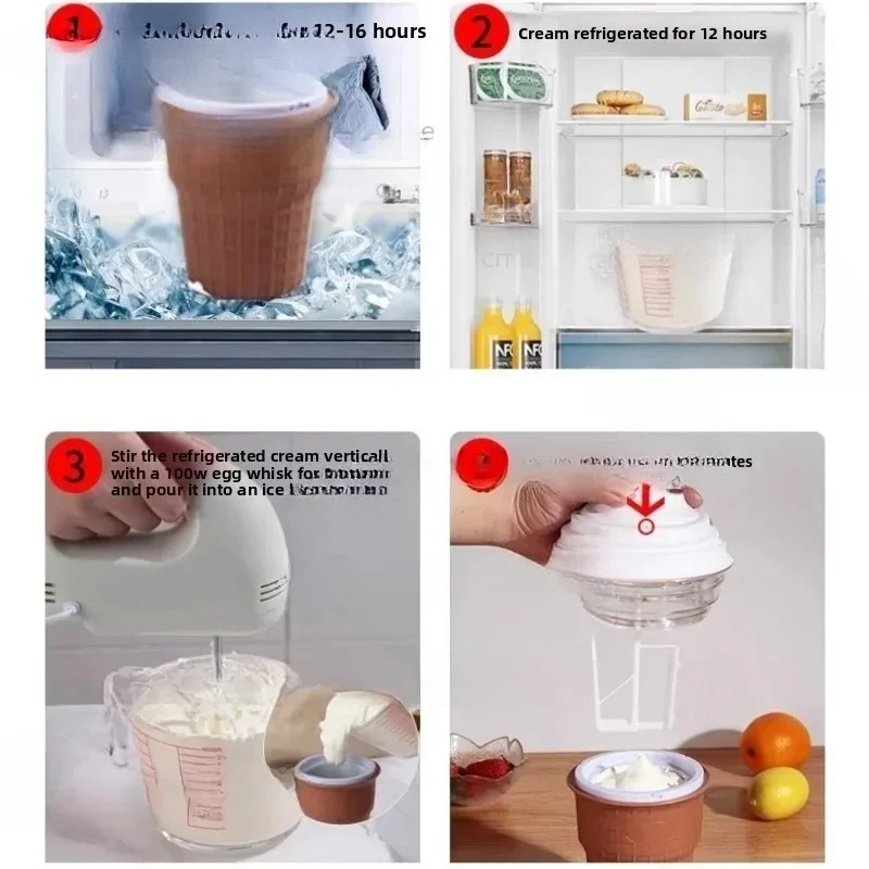 New household electric ice cream machine, mini DIY children's yogurt machine, homemade ice cream machine