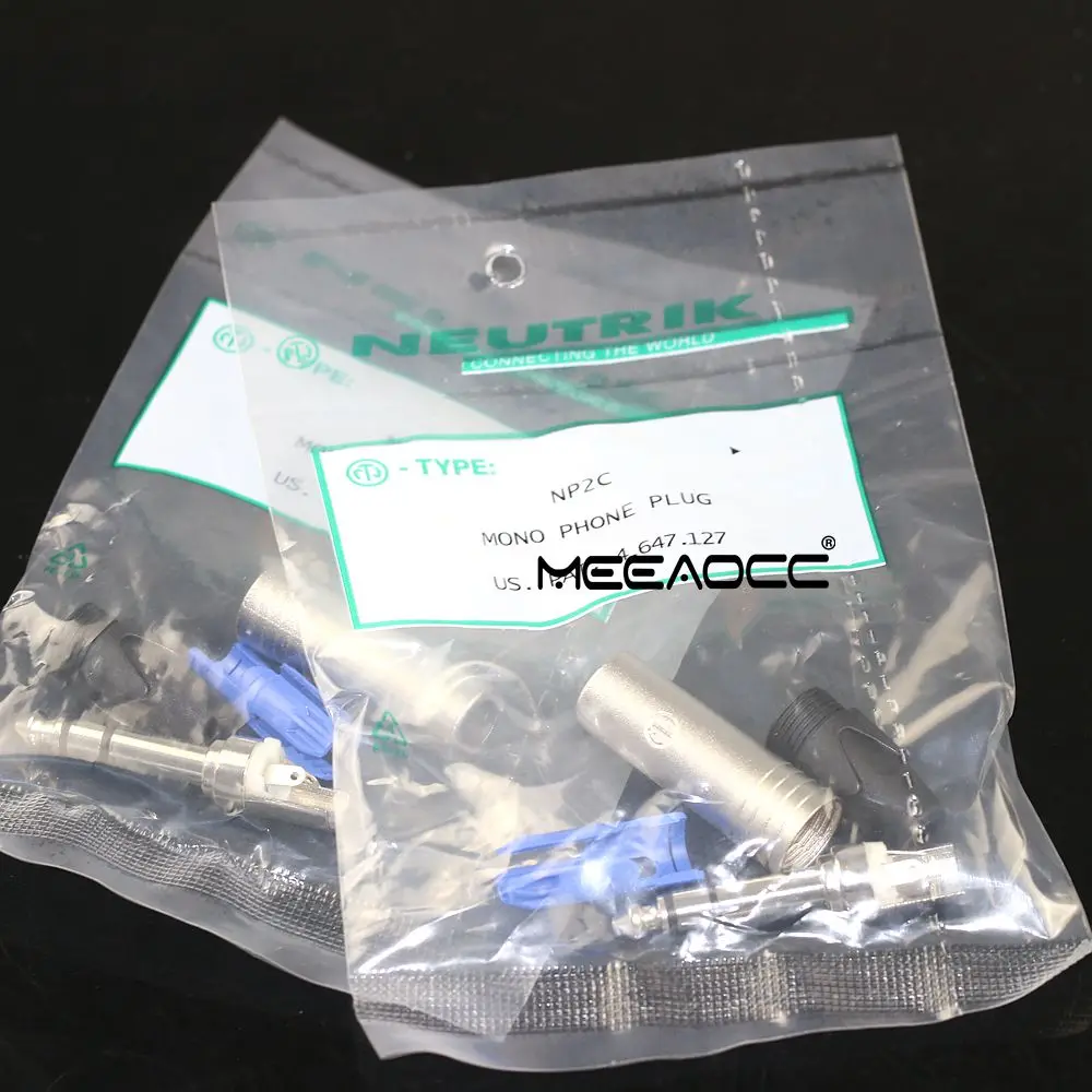 Neutrik-np2c 24k-Tカプセル,6.5mmステレオインライン,3コアマイク,チューニングギタープラグ,20個