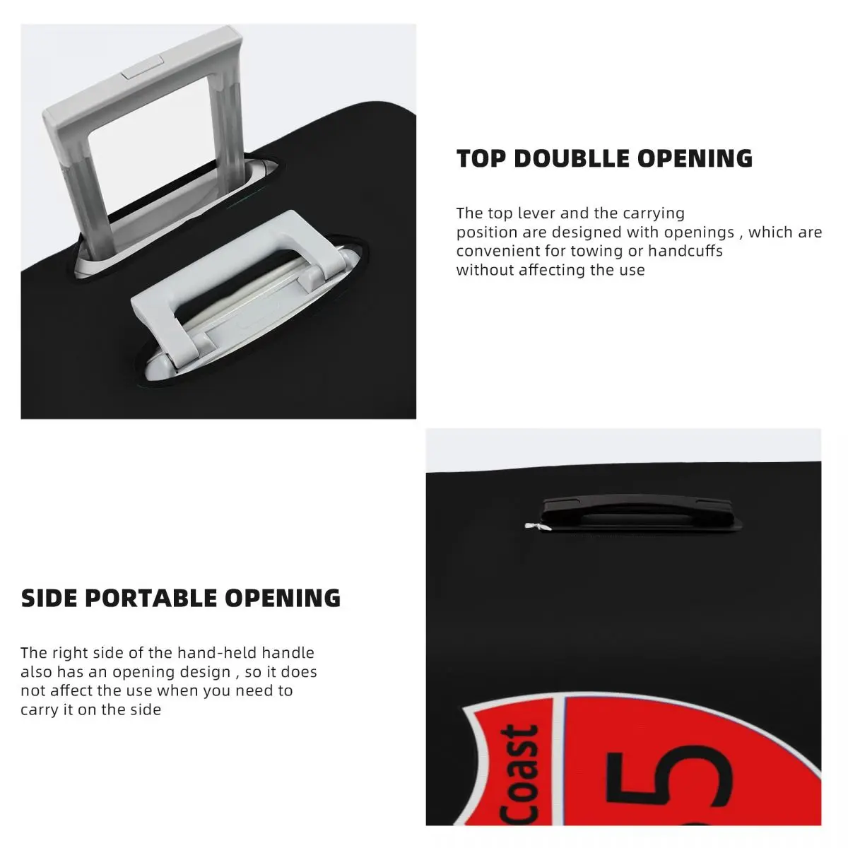 الطريق السريع 35 الساحل الشرقي غطاء حقيبة حماية مرونة رحلة الأمتعة حامي يغطي لمدة 18-32 بوصة