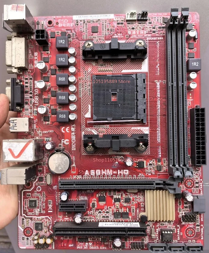 

Материнская плата ASUS A68 A68HM-HQ DDR3 для ПК FM2+, с DVI, для настольных компьютеров, интегрированная, компактная