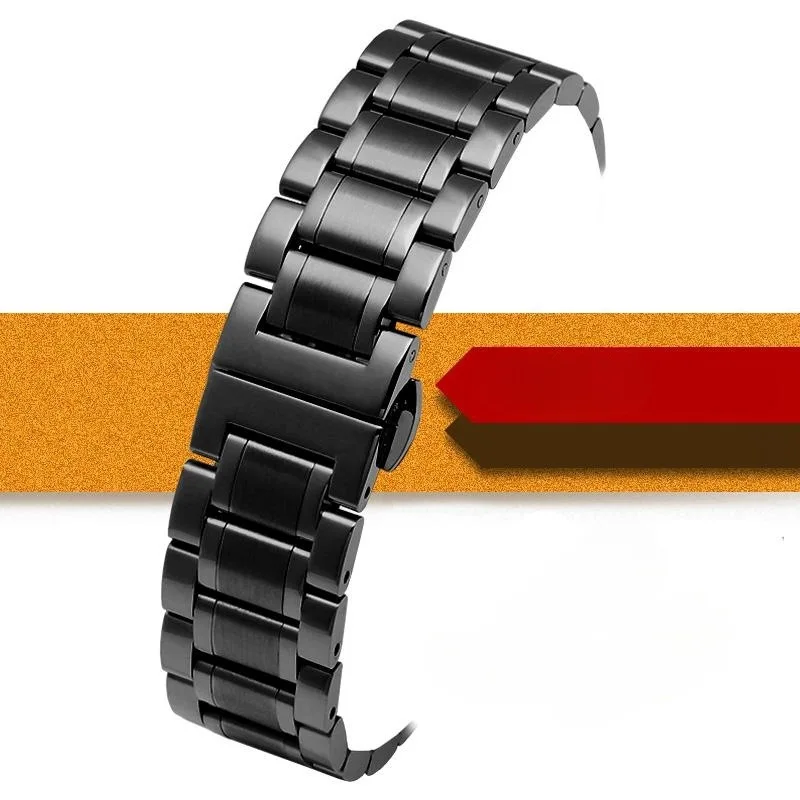 خمسة حبات الصلبة الفولاذ المقاوم للصدأ حزام الصلب حزام الحرفي الشهير قوس الفم ساعة مسطحة Accessories12-24mm