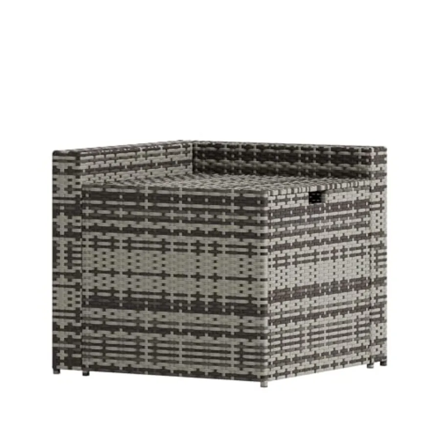 Patio Furniture Set Storage Side Box Black