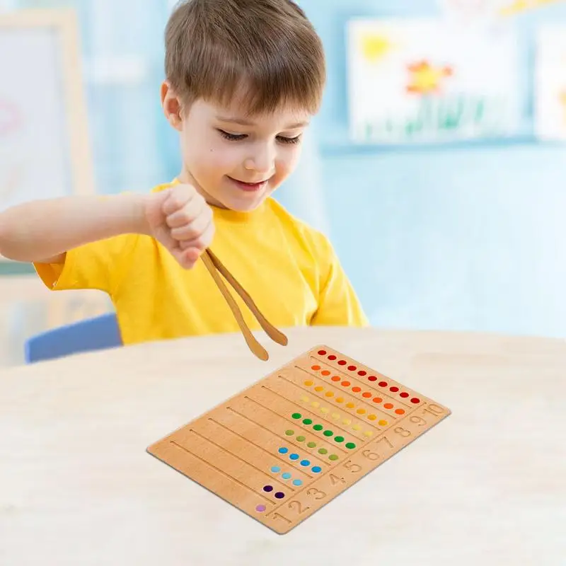 Fijne motorische spellen Kleurrijke wiskundekralen Tellen Speelgoed Kraal Bordspel Tellen Spelletjes Creatief voorschools leerspeelgoed voor kinderen van leeftijden