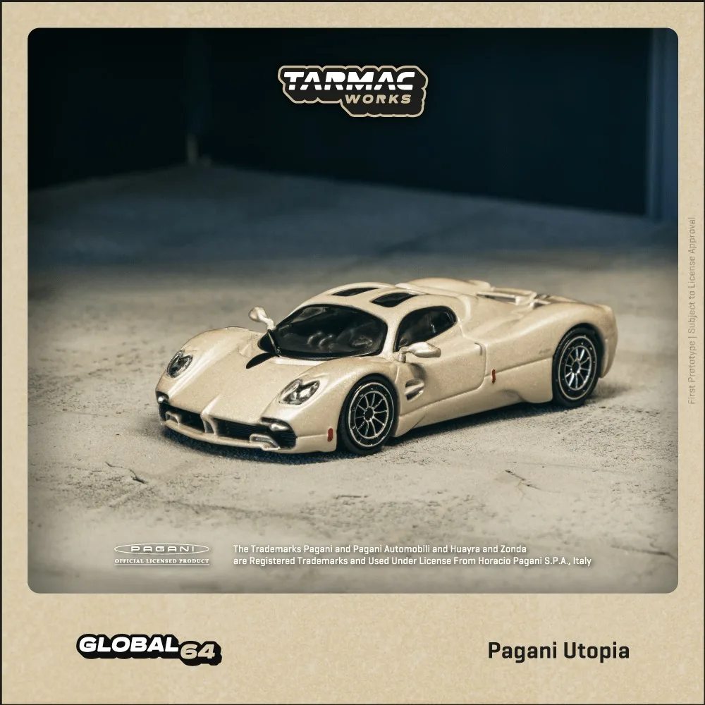

Коллекционная литая модель автомобиля из сплава Tarmac Works 1:64 Pagani Utopia Rinascimento — идеальная подарочная игрушка для мальчиков
