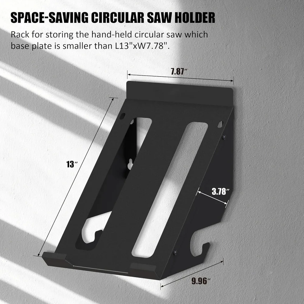 Circular Saw Holder Wall Mount Storage Organizer Rack for Garage Workshop with Rustproof Stainless Steel Build