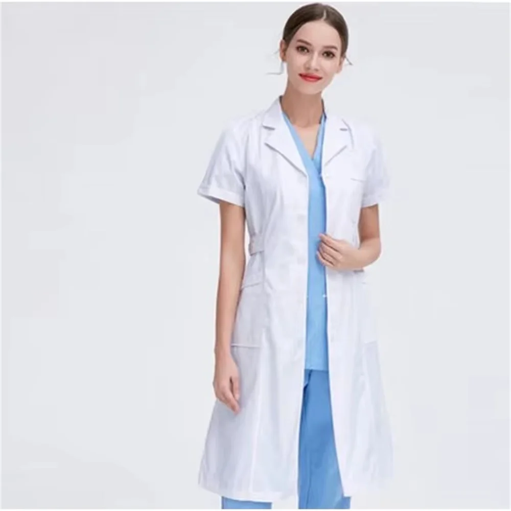 High Quality coat scrub work Beautician Mid Length Scrub Jackets Clothing women scrubs salon uniform spa uniforms