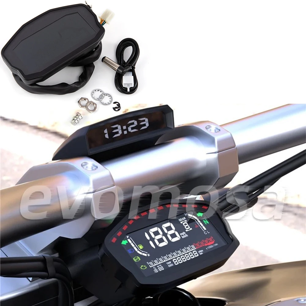 

Universal Modification Motorcycle LED LCD Speedometer Digital Odometer Backlight for 2 4 Cylinders for Honda Ducati Kawasaki