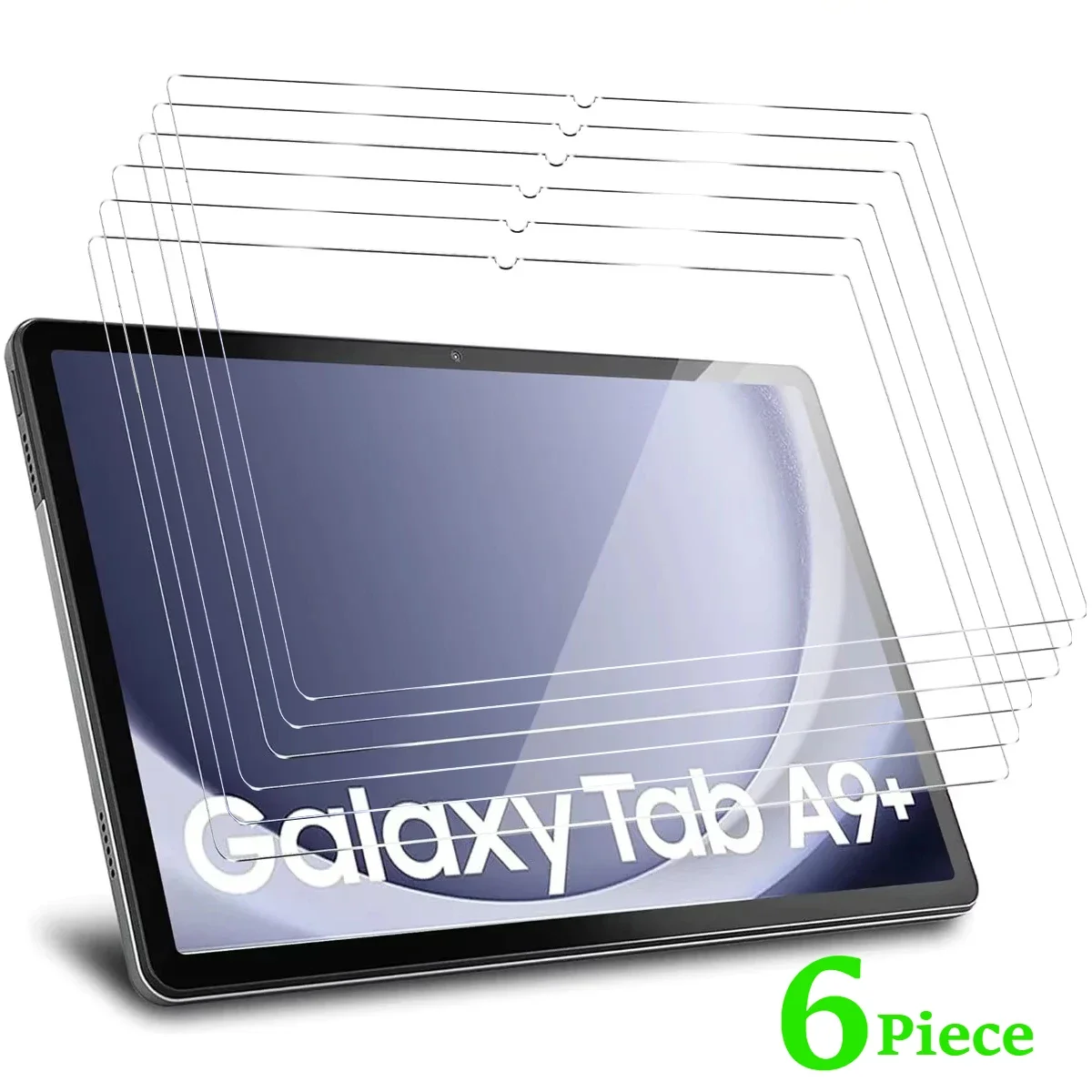 6 Piece Screen Protector for Samsung Tablet A9 Plus Tempered Glass Protectors HD Clear Film for A9+ 11'' 2023 SM-X210/X216/X218