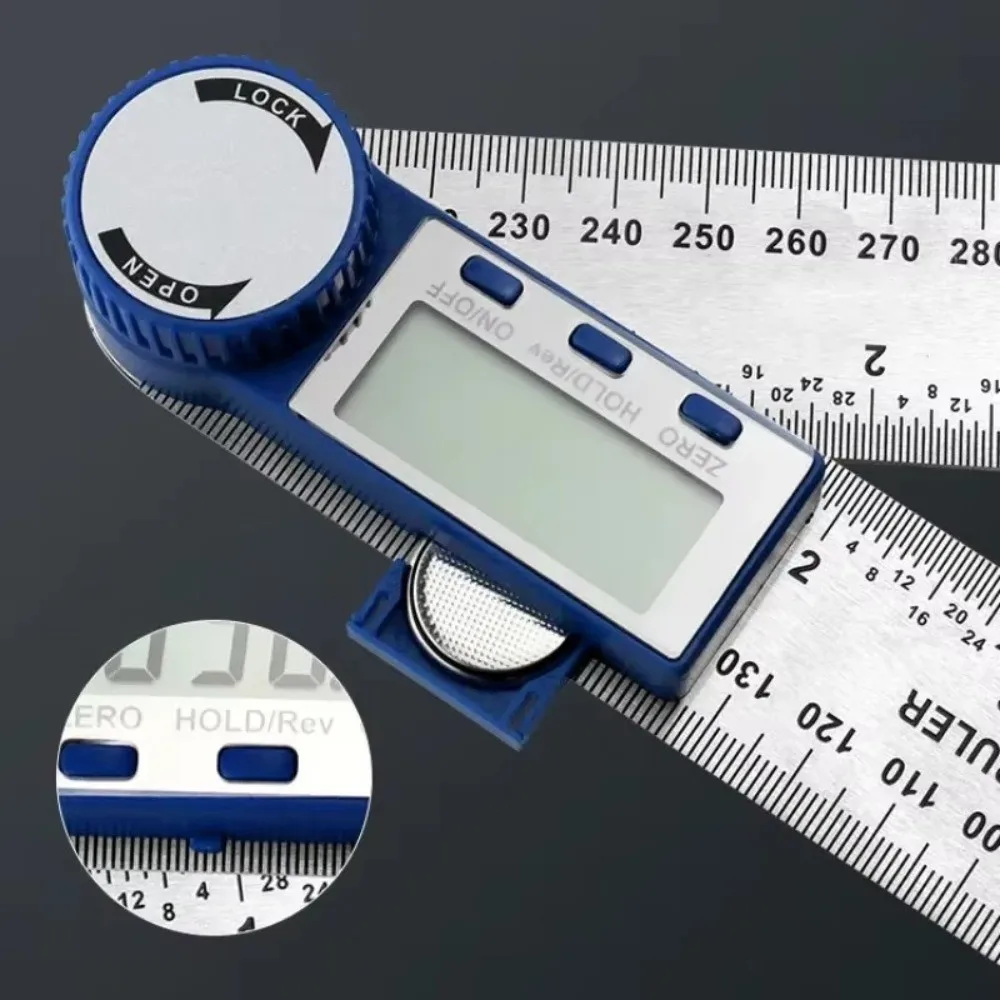 2 in 1 Digital Angle Finder High Accuracy Portable Electronic Angle Meter Precision Stainless Steel Electronic Goniometer